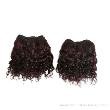 Wholesale one color and T 2 colors  Sweet Jerry curly brazilian hair vendor human hair bundles  4 bundles in one pack